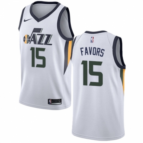 Youth Nike Utah Jazz #15 Derrick Favors Swingman NBA Jersey - Association Edition - Ujersey