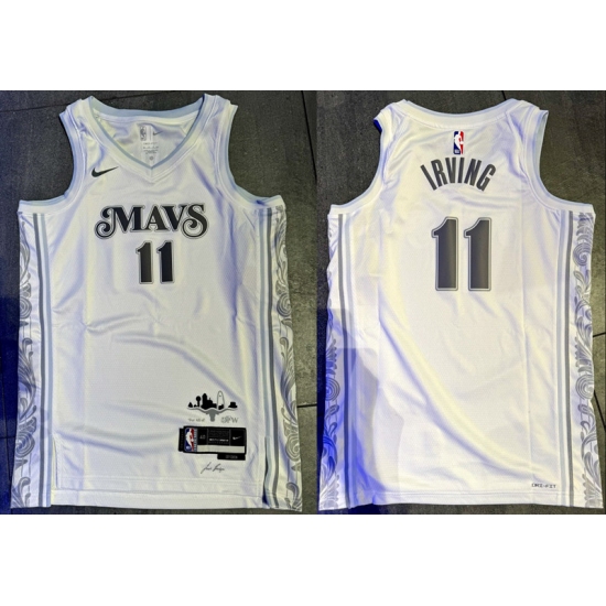 Men's Dallas Mavericks Active Player Custom White 2024-25 City Edition Stitched Basketball Jersey - Ujersey