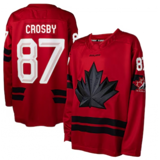 Youth Sidney Crosby #87 Red Hockey Canada 2026 Replica Jersey