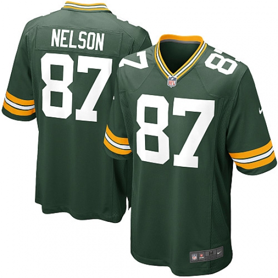 Men's Nike Green Bay Packers #87 Jordy Nelson Game Green Team Color NFL Jersey - Ujersey