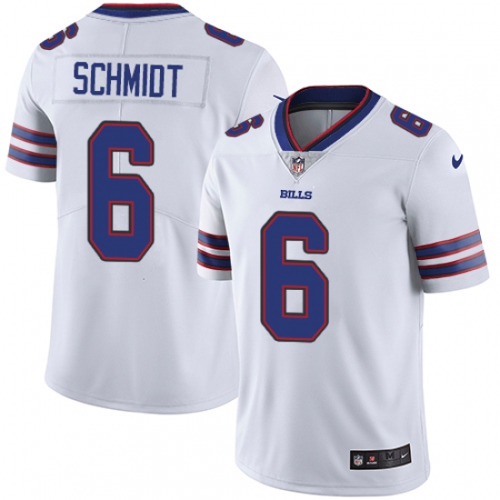 Men's Nike Buffalo Bills #6 Colton Schmidt White Vapor Untouchable Limited Player NFL Jersey - Ujersey