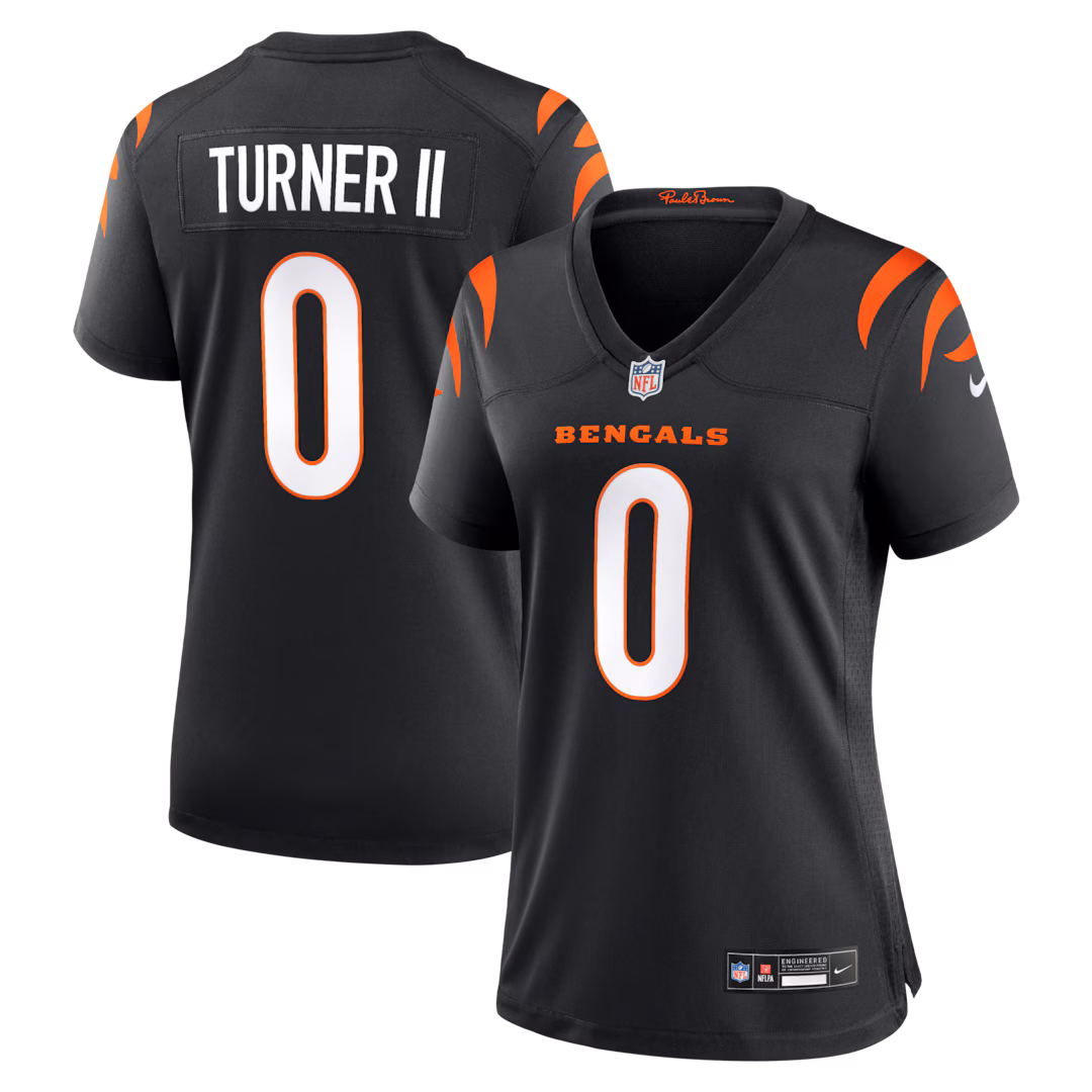 Women's Cincinnati Bengals DJ Turner II Nike Black Team Game Jersey