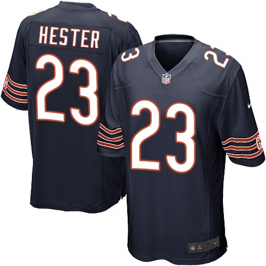 Men's Nike Chicago Bears #23 Devin Hester Game Navy Blue Team Color NFL Jersey - Ujersey