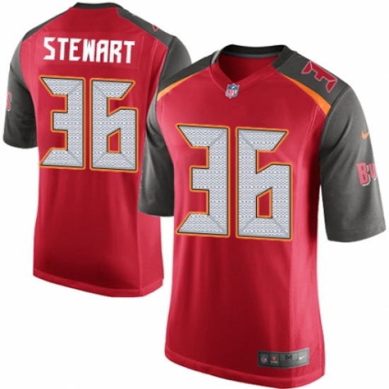 Men's Nike Tampa Bay Buccaneers #36 M.J. Stewart Game Red Team Color NFL Jersey - Ujersey