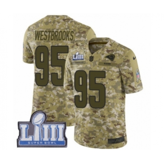 Men's Nike Los Angeles Rams #95 Ethan Westbrooks Limited Camo 2018 Salute to Service Super Bowl LIII Bound NFL Jersey - Ujersey