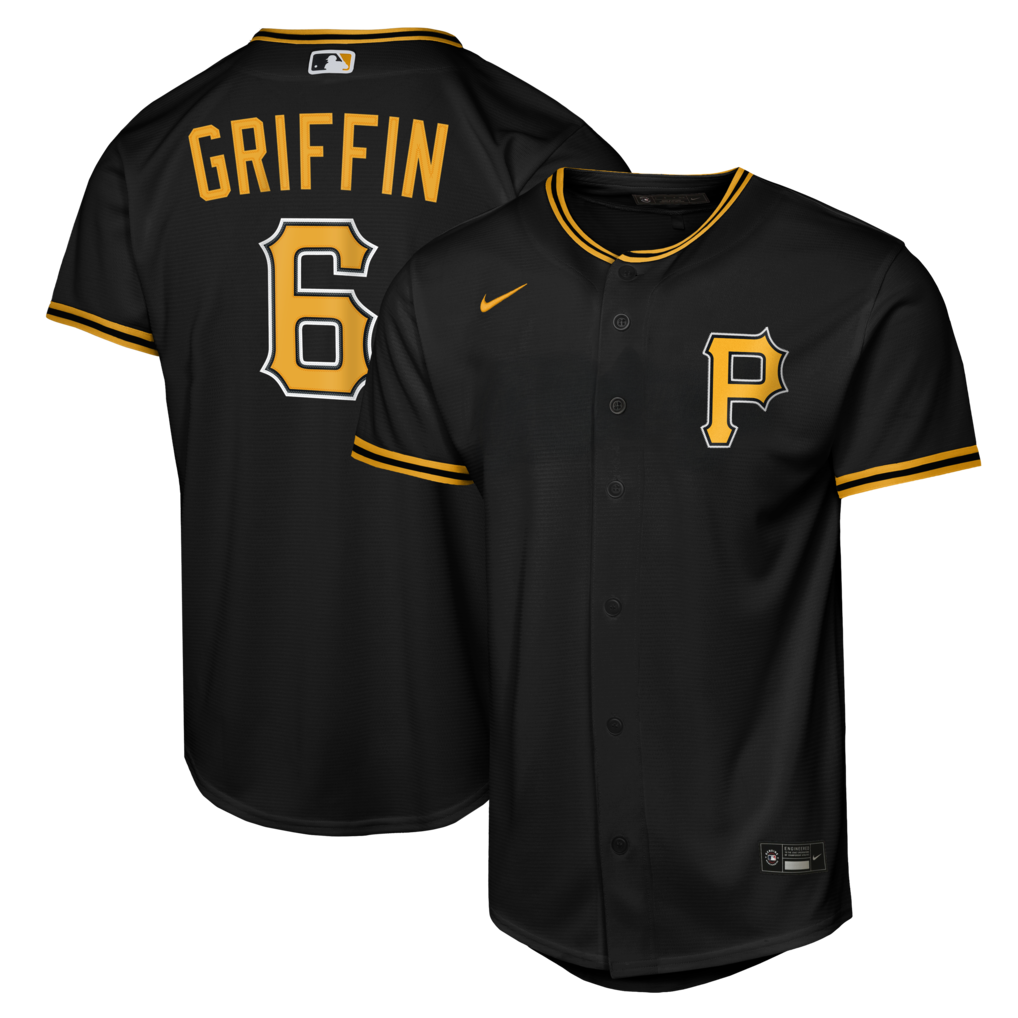 Youth Pittsburgh Pirates Konnor Griffin Nike Black Alternate Replica Jersey - Ujersey