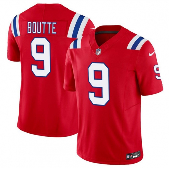 Men's New England Patriots #9 Kayshon Boutte Red 2025 F.U.S.E. Vapor Limited Football Stitched Jersey - Ujersey