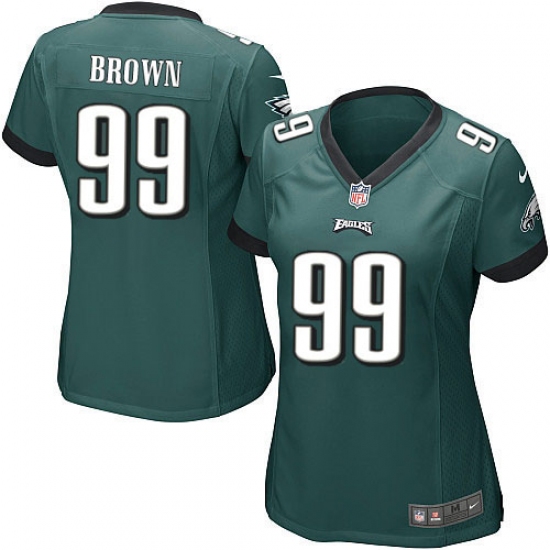 Women's Nike Philadelphia Eagles #99 Jerome Brown Game Midnight Green Team Color NFL Jersey - Ujersey