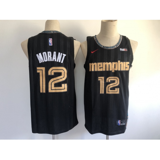 Men's Memphis Grizzlies #12 Ja Morant Nike Black City Player Jersey - Ujersey