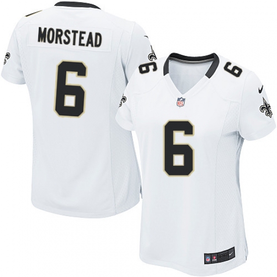 Women's Nike New Orleans Saints #6 Thomas Morstead Game White NFL Jersey - Ujersey
