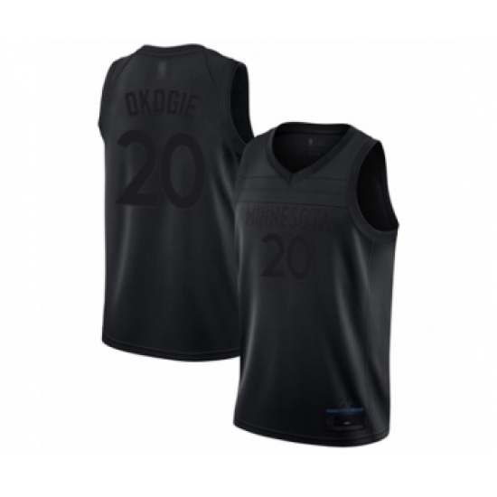Men's Minnesota Timberwolves #20 Josh Okogie Swingman Black MVP Basketball Jersey - Ujersey