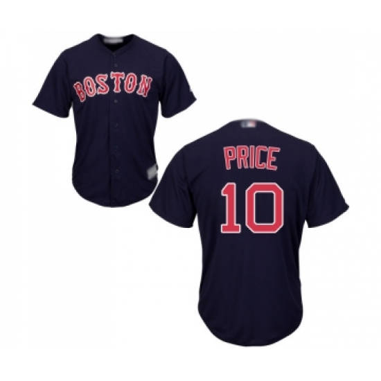 Men's Boston Red Sox #10 David Price Replica Navy Blue Alternate Road Cool Base Baseball Jersey - Ujersey