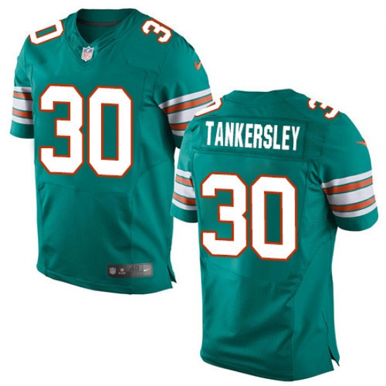 Men's Nike Miami Dolphins #30 Cordrea Tankersley Elite Aqua Green Alternate NFL Jersey - Ujersey