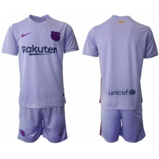 Men 2021-2022 Club Barcelona away purple blank Soccer Jersey