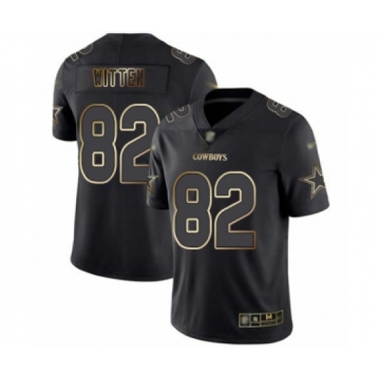 Men's Dallas Cowboys #82 Jason Witten Black Gold Vapor Untouchable Limited Football Jersey - Ujersey