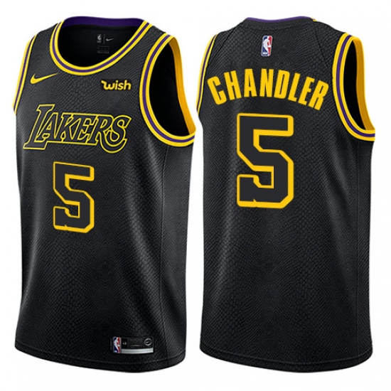 Women's Nike Los Angeles Lakers #5 Tyson Chandler Swingman Black NBA Jersey - City Edition - Ujersey