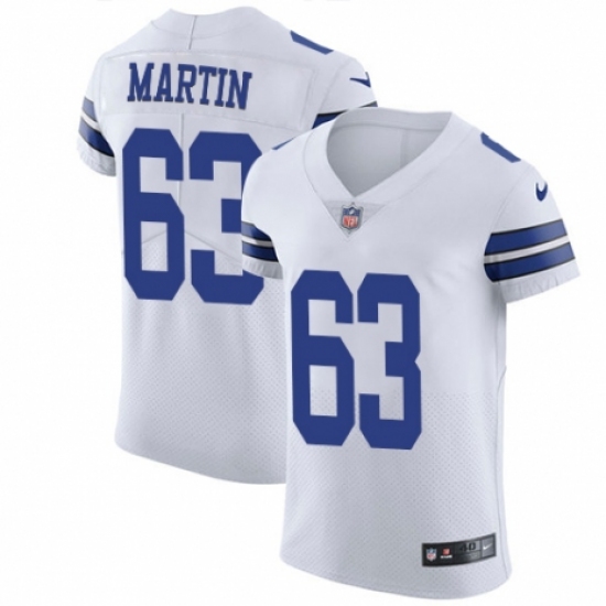 Men's Nike Dallas Cowboys #63 Marcus Martin White Vapor Untouchable Elite Player NFL Jersey - Ujersey