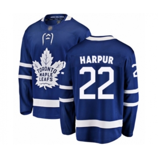 Men's Toronto Maple Leafs #22 Ben Harpur Authentic Royal Blue Home Fanatics Branded Breakaway Hockey Jersey - Ujersey