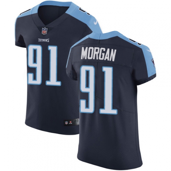 Men's Nike Tennessee Titans #91 Derrick Morgan Navy Blue Alternate Vapor Untouchable Elite Player NFL Jersey - Ujersey