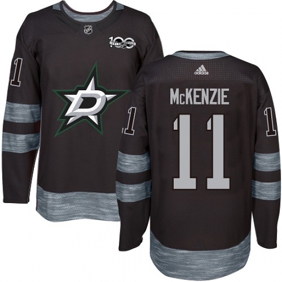Men's Adidas Dallas Stars #11 Curtis McKenzie Premier Black 1917-2017 100th Anniversary NHL Jersey - Ujersey