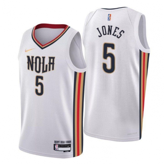 Men's New Orleans Pelicans Herbert Jones White 75th Anniversary City Swingman Stitched Jersey - Ujersey
