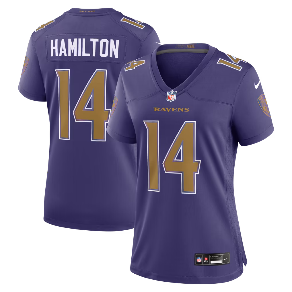 Women's Baltimore Ravens Kyle Hamilton Nike Purple Alternate Game Jersey