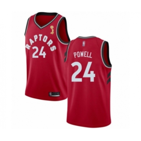 Youth Toronto Raptors #24 Norman Powell Swingman Red 2019 Basketball Finals Champions Jersey - Icon Edition - Ujersey