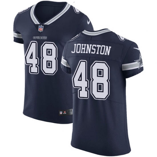 Men's Nike Dallas Cowboys #48 Daryl Johnston Navy Blue Team Color Vapor Untouchable Elite Player NFL Jersey - Ujersey