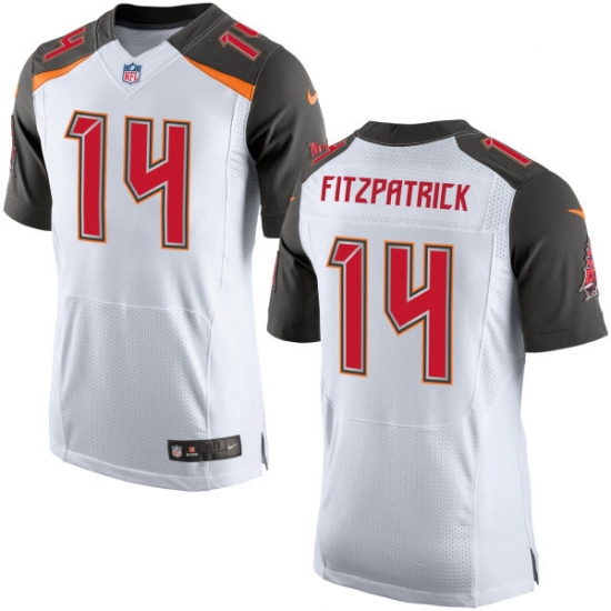 Men's Nike Tampa Bay Buccaneers #14 Ryan Fitzpatrick Elite White NFL Jersey - Ujersey