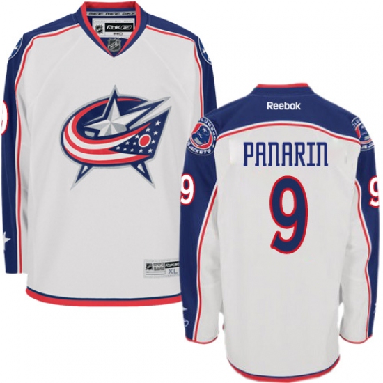 Youth Reebok Columbus Blue Jackets #9 Artemi Panarin Authentic White Away NHL Jersey - Ujersey