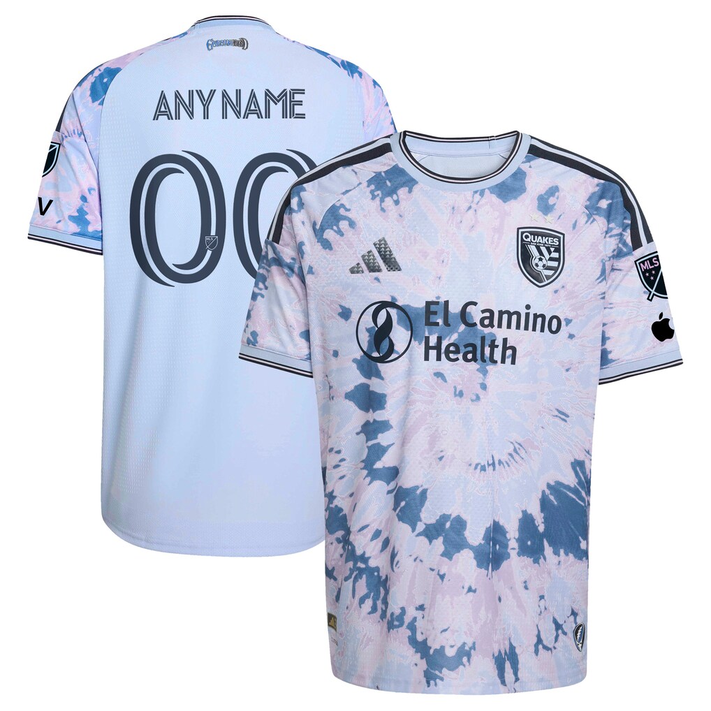 Men's San Jose Earthquakes adidas Light Blue 2026 The Dead Kit On-Field Authentic Patch Custom Jersey - Ujersey