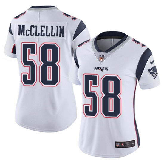 Women's Nike New England Patriots #58 Shea McClellin White Vapor Untouchable Limited Player NFL Jersey - Ujersey
