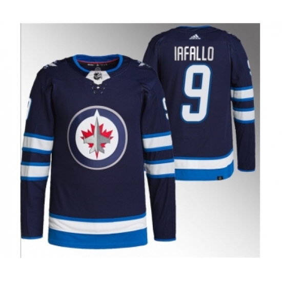 Men's Winnipeg Jets #9 Alex Iafallo Navy Stitched Jersey - Ujersey