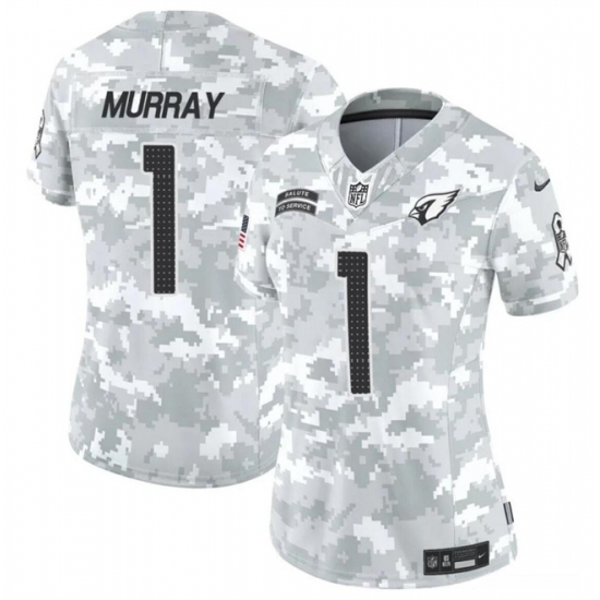 Women's Arizona Cardinals #1 Kyler Murray 2024 F.U.S.E Arctic Camo Salute To Service Limited Stitched Football Jersey(Run Small) - Ujersey