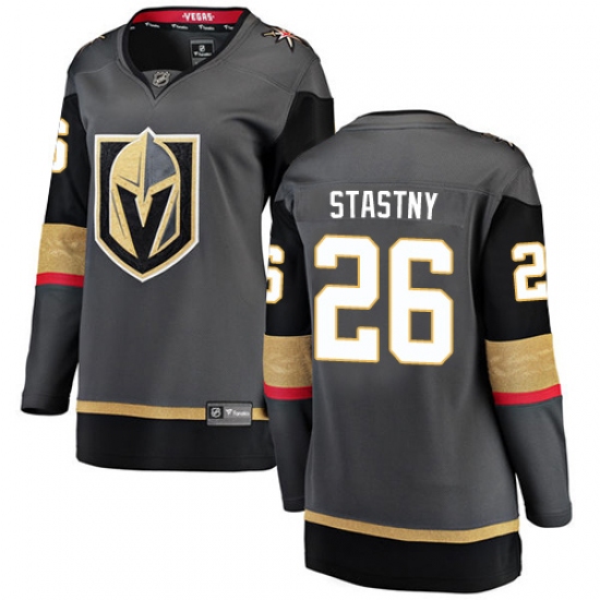 Women's Vegas Golden Knights #26 Paul Stastny Authentic Black Home Fanatics Branded Breakaway NHL Jersey - Ujersey