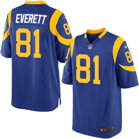 Men's Nike Los Angeles Rams #81 Gerald Everett Game Royal Blue Alternate NFL Jersey - Ujersey