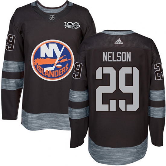 Men's Adidas New York Islanders #29 Brock Nelson Premier Black 1917-2017 100th Anniversary NHL Jersey - Ujersey
