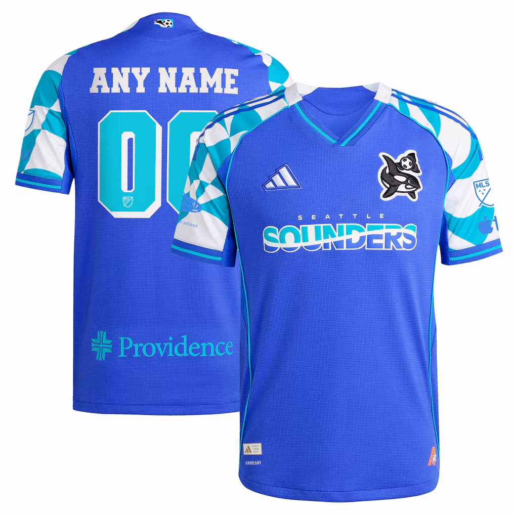 Men's Seattle Sounders FC adidas Blue 2025 Third Authentic Custom Jersey - Ujersey NHL