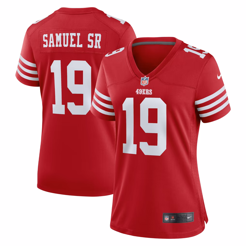 Women's San Francisco 49ers Deebo Samuel Sr Nike Scarlet Team Game Jersey - Ujersey