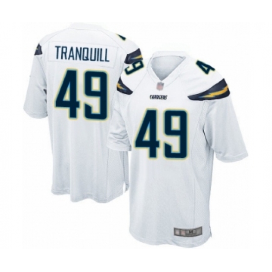 Men's Los Angeles Chargers #49 Drue Tranquill Game White Football Jersey - Ujersey