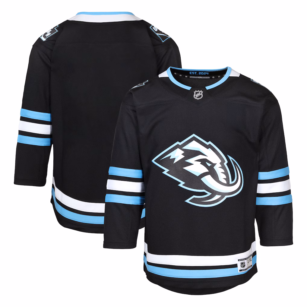 Youth Utah Mammoth Black Home Premier Jersey - ujerseystore