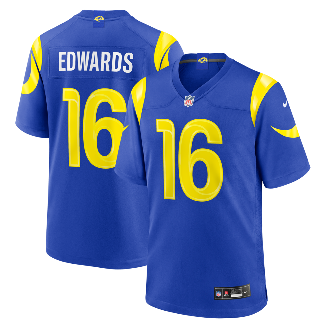 Men's Los Angeles Rams Tru Edwards Nike Royal Team Game Jersey - U-jersey