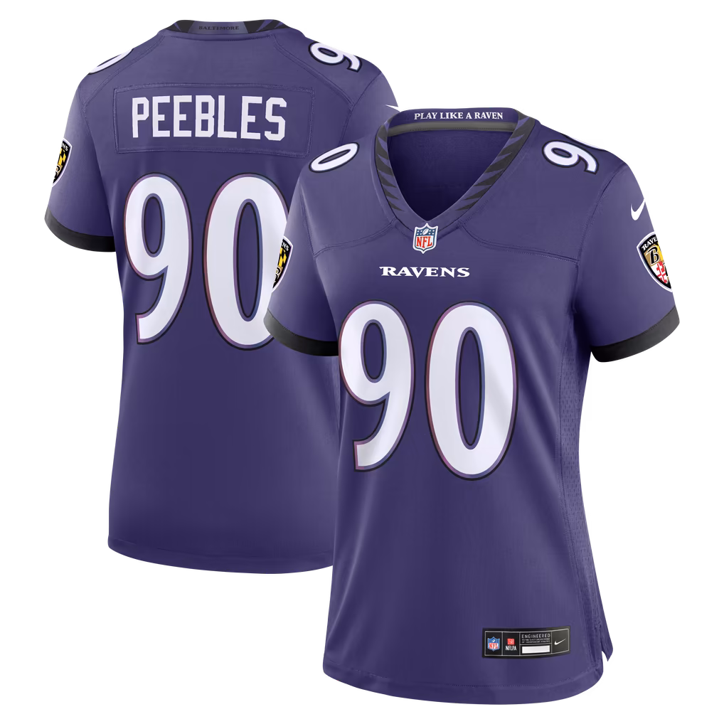 Women's Baltimore Ravens Aeneas Peebles Nike Purple Team Game Jersey - Ujersey