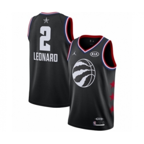 Men's Jordan Toronto Raptors #2 Kawhi Leonard Swingman Black 2019 All-Star Game Basketball Jersey - Ujersey