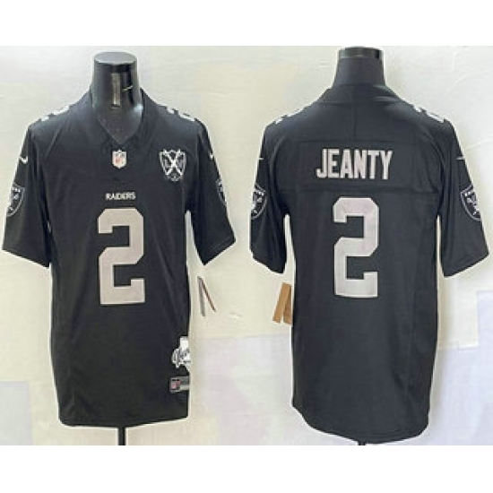 Men's Las Vegas Raiders #2 Ashton Jeanty Limited Black 65th Fashion Vapor Jersey - Ujersey
