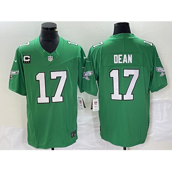 Men's Nike Philadelphia Eagles #17 Nakobe Dean Green 2023 F.U.S.E. C Stitched Football Jersey - Ujersey