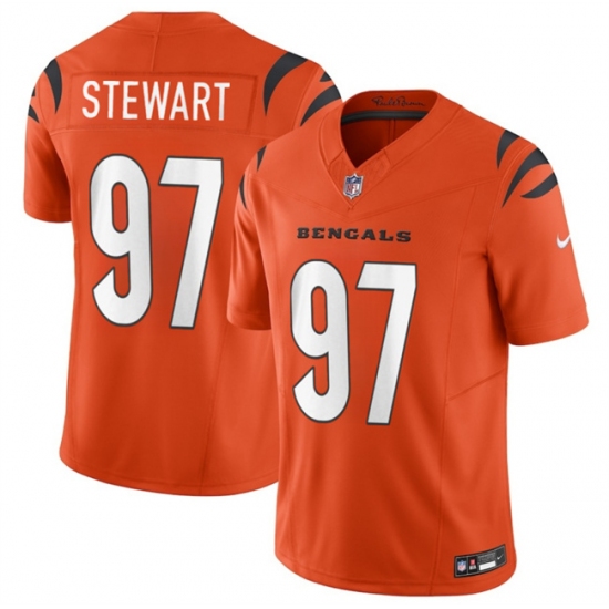 Men's Cincinnati Bengals #97 Shemar Stewart Orange 2025 Draft F.U.S.E. Vapor Untouchable Limited Football Stitched Jersey - Ujersey