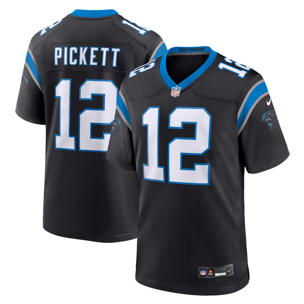 Men's Carolina Panthers Kenny Pickett Nike Black Team Game Jersey - Ujersey