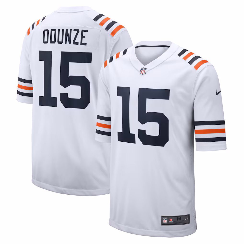Men's Chicago Bears Rome Odunze Nike White Alternate Game Jersey - Ujersey