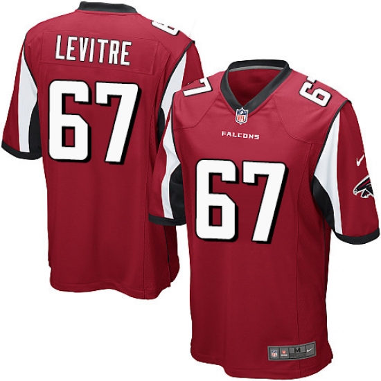 Men's Nike Atlanta Falcons #67 Andy Levitre Game Red Team Color NFL Jersey - Ujersey